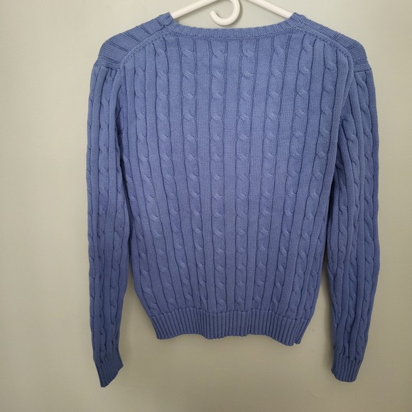 Ralph Lauren Light Blue Cable Knit Sweater - Picture 6 of 10